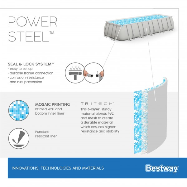 Каркасный бассейн Bestway Power Steel (рис.4)